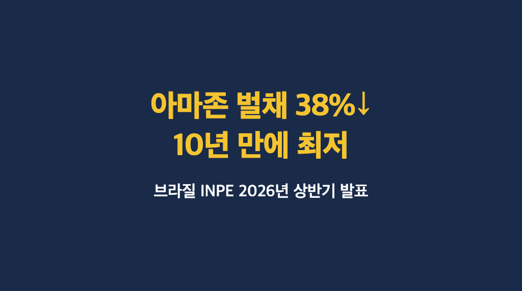 아마존 벌채량 38% 감소, 10년 만에 최저치 찍었다 - 대표이미지